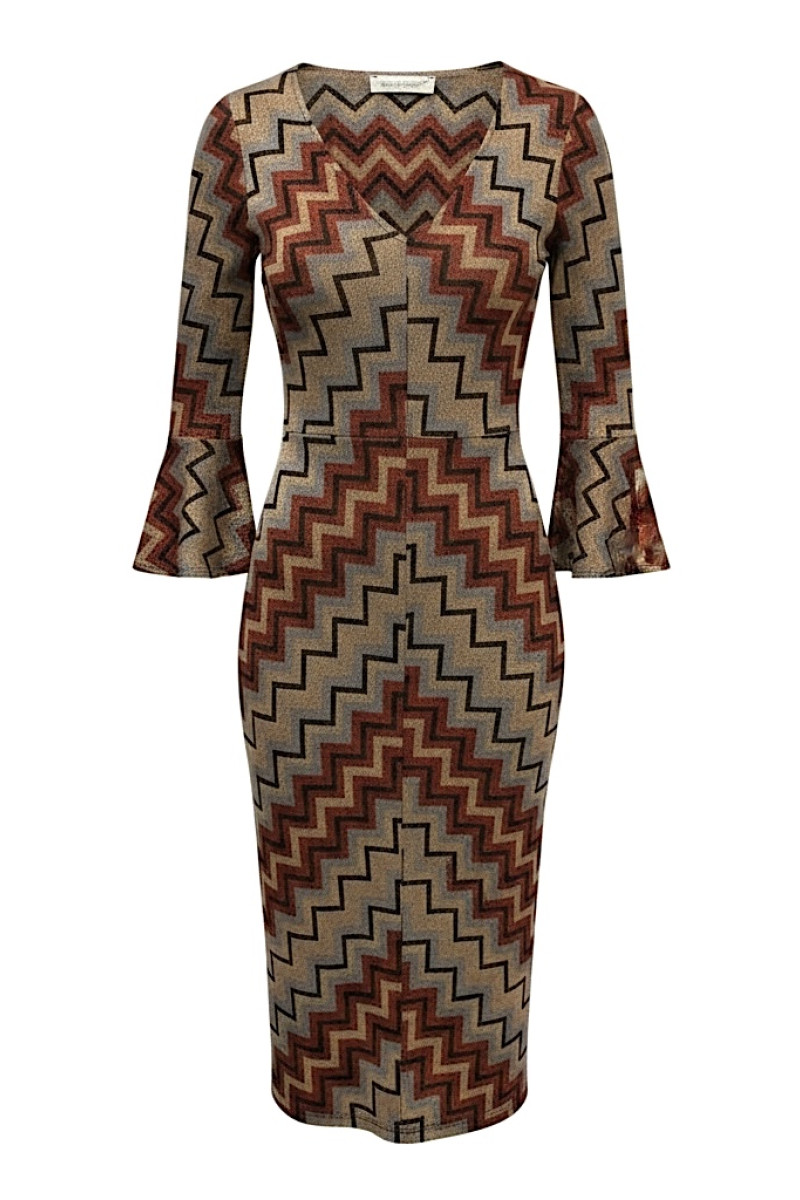 Элегантная платье з зги-загами итальянского бренда Rinascimento