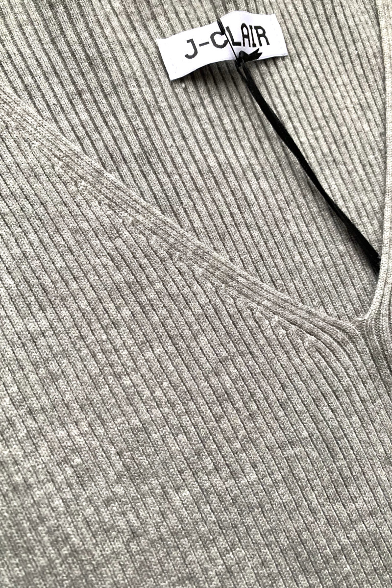 Серое платье прямого кроя из вискозы итальянского бренда J-Claire