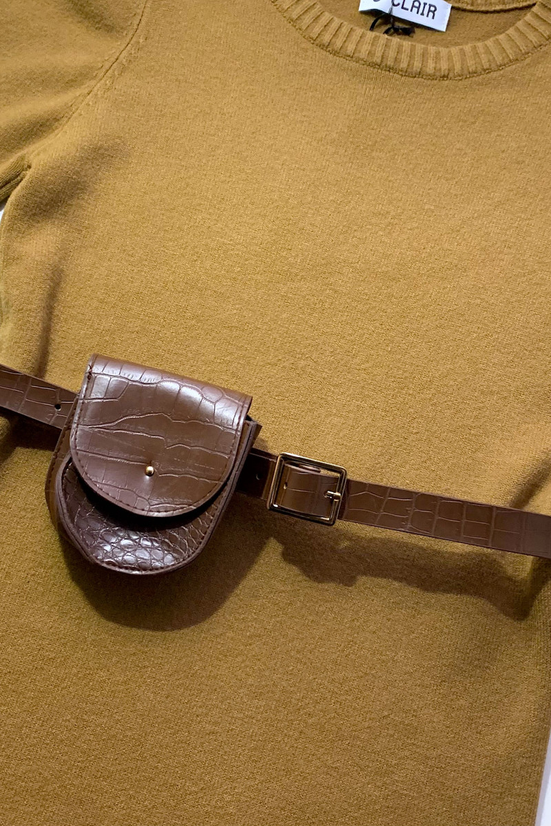 Платье из вискозы с поясом‑сумкой J-Clair