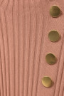 Вязаное платье миди с декоративными пуговицами цвета античная роза итальянского бренда Joleen