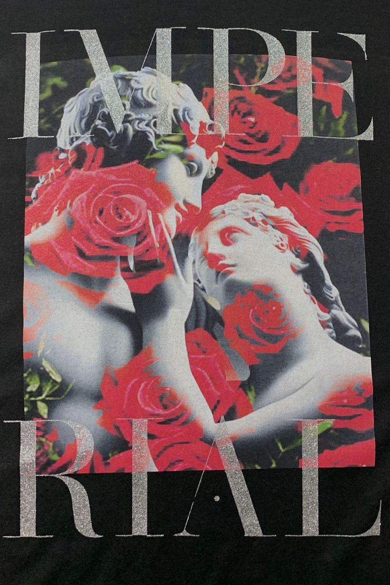 Чёрное хлопковое платье с принтом итальянского бренда Imperial