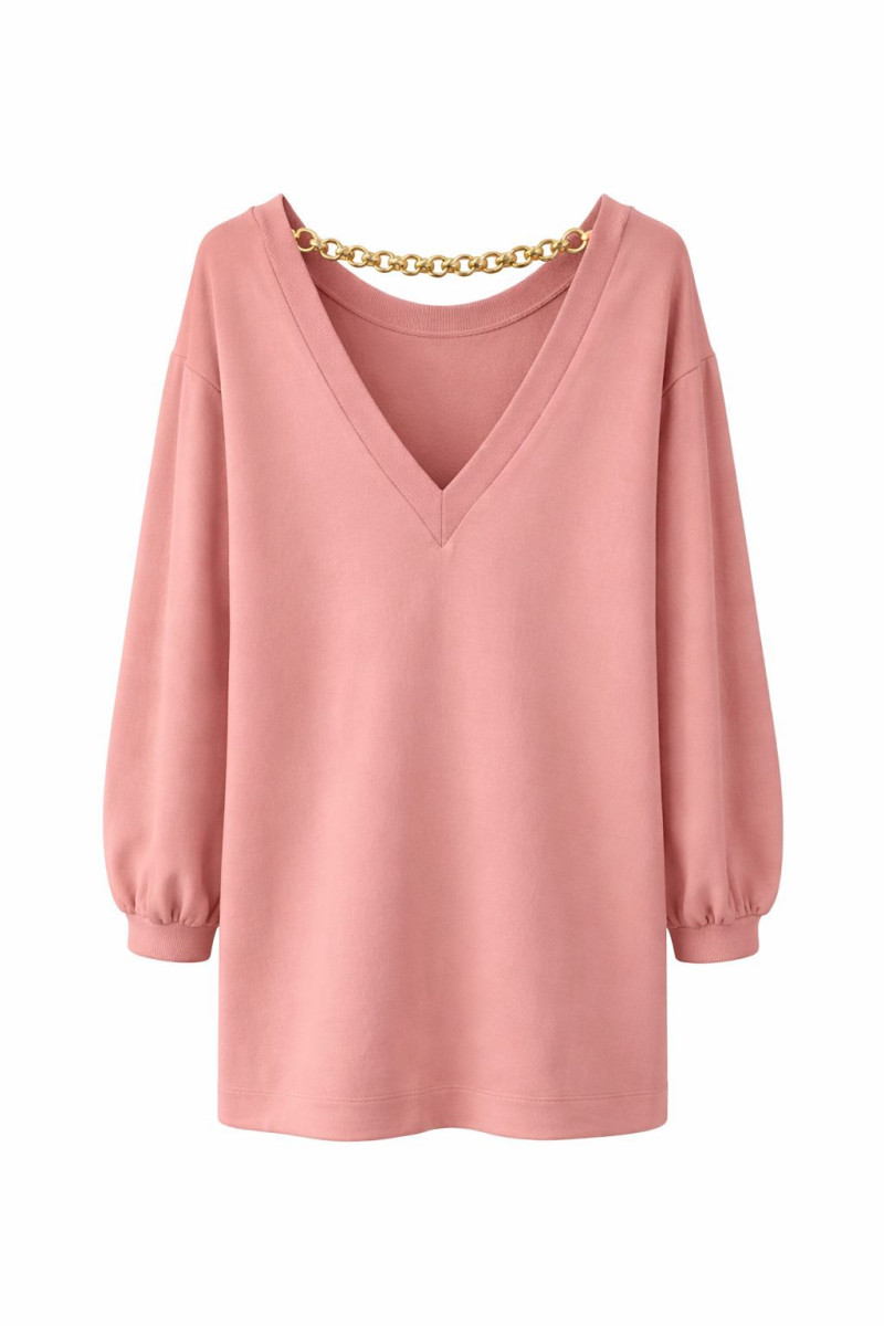 Розовое платье из хлопка с открытой спиной Imperial