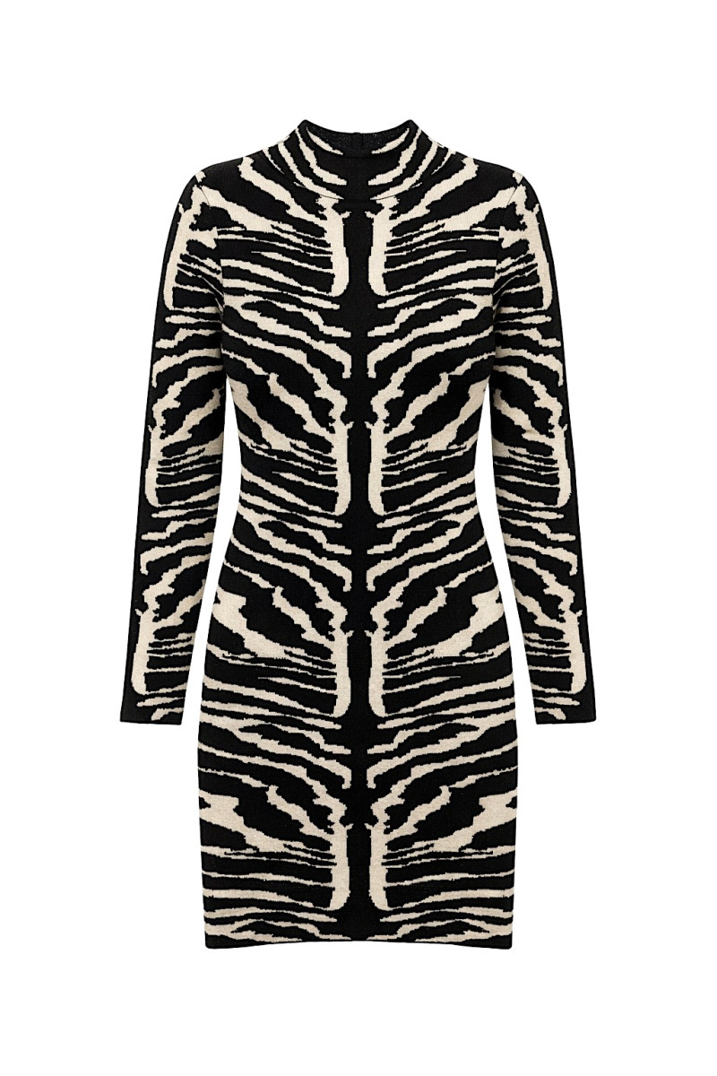 Платье из вискозы с графическим принтом No-Na