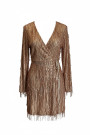 Платье с пайетками на запах мини Joleen