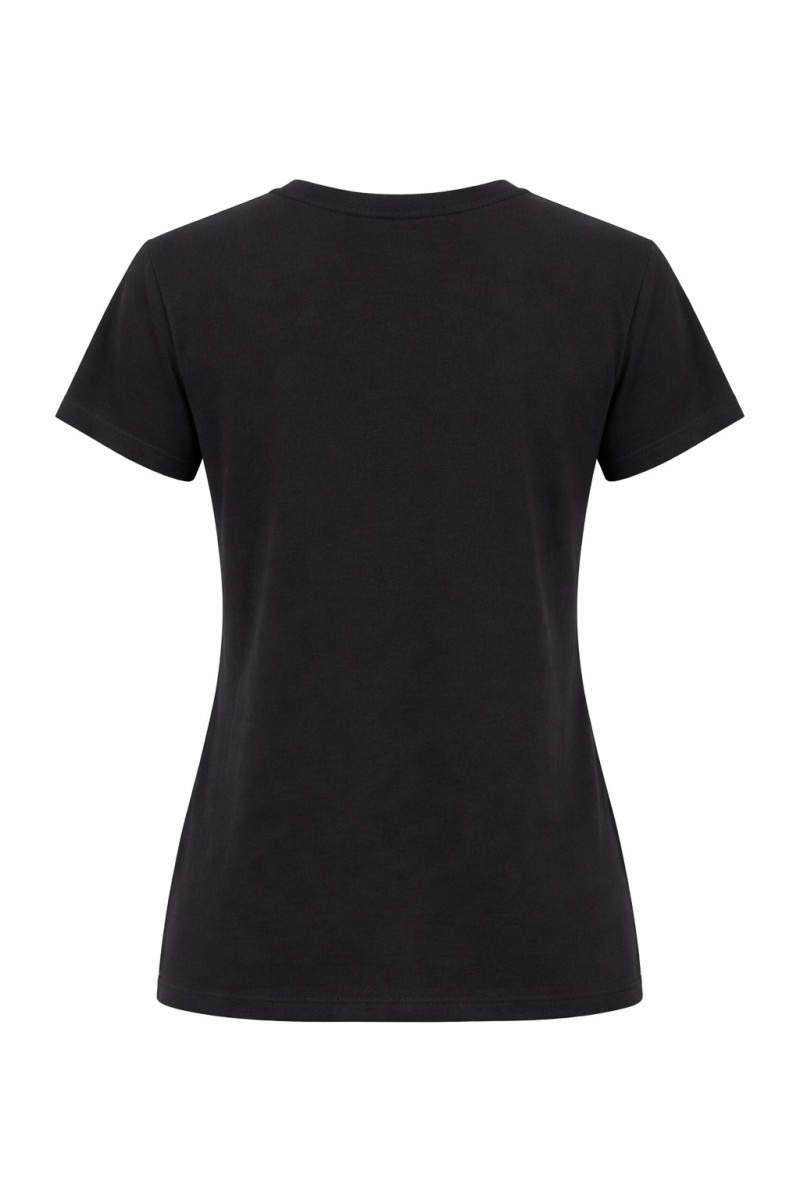 Чёрная хлопковая футболка с принтом Dixie