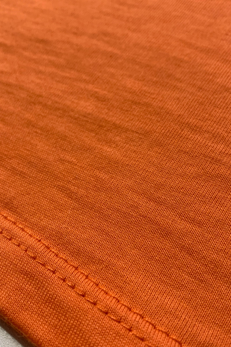 Яркая оранжевая хлопковая футболка прямого кроя Dixie