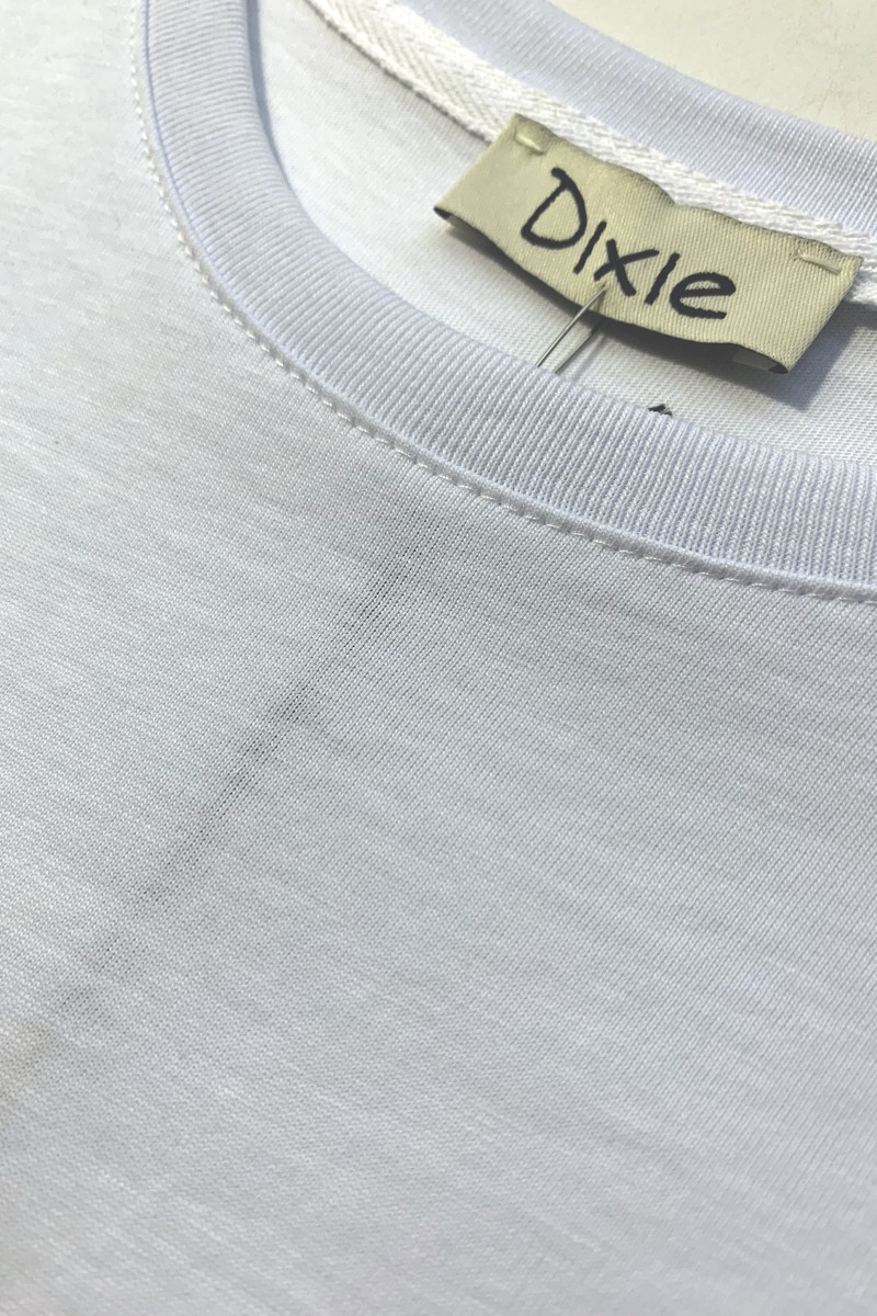 Белая хлопковая футболка базового кроя Dixie