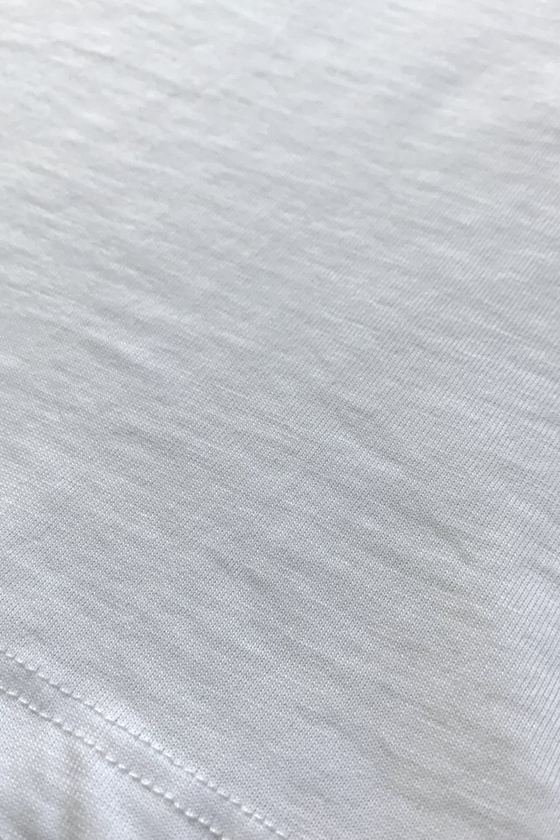 Белая хлопковая футболка базового кроя Dixie