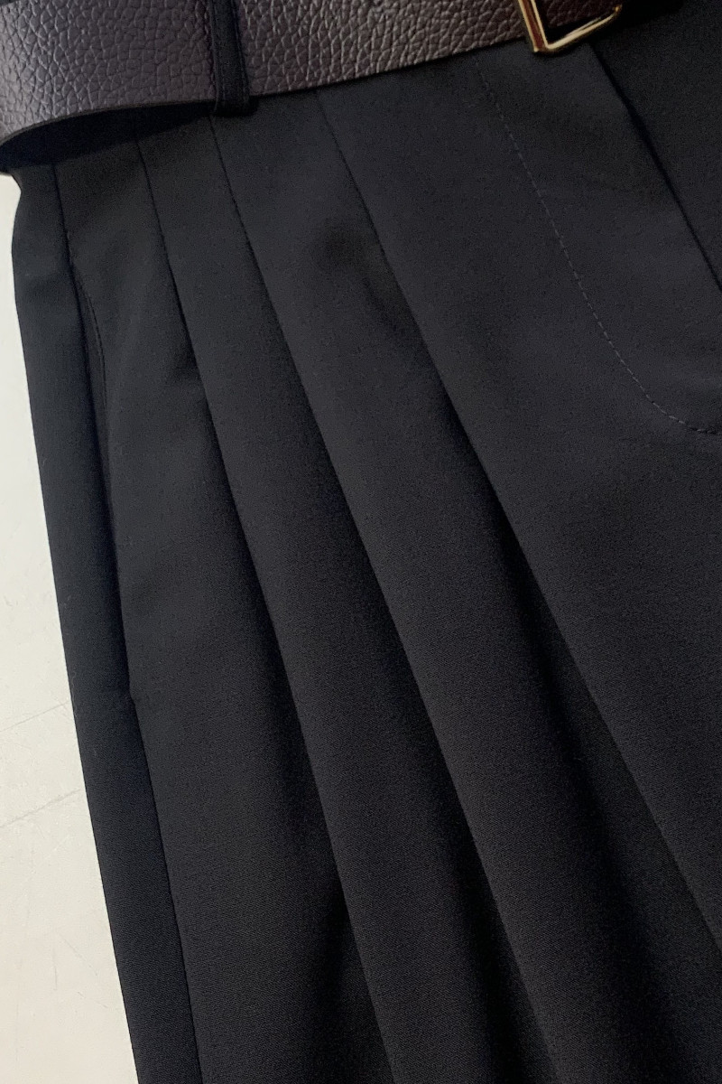 Широкие чёрные брюки с высокой посадкой Dixie