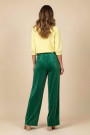 Зелёные вельветовые брюки с эластичным поясом Joleen