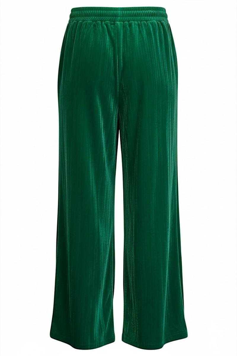 Зелёные вельветовые брюки с эластичным поясом Joleen