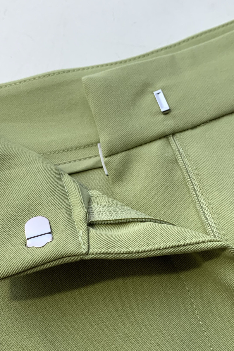 Элегантные брюки фисташкового оттенка из вискозы Dixie