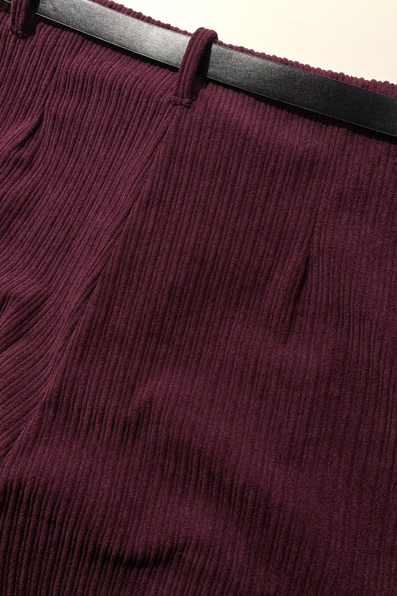 Бордовые брюки из микровельвета с удобной посадкой Dixie