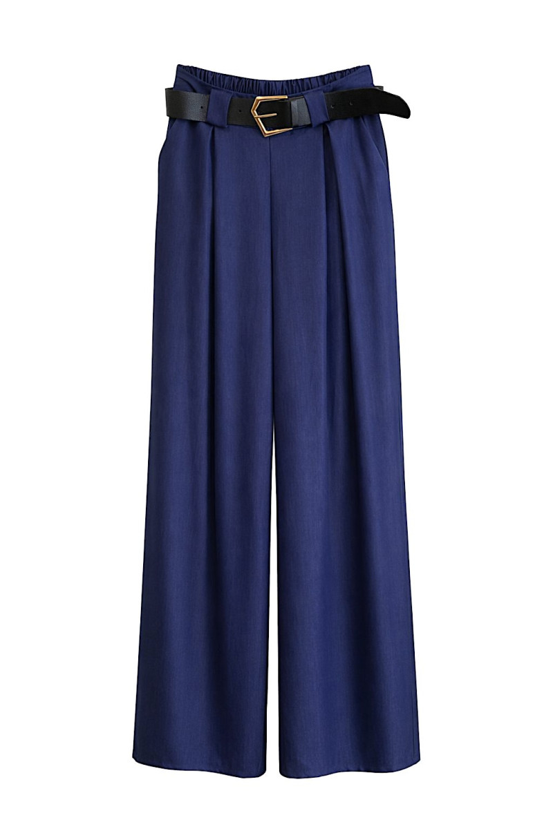 Широкие брюки из вискозы с поясом в комплекте Dixie