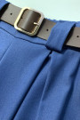 Широкие синие брюки из вискозы с поясом в комплекте  Dixie
