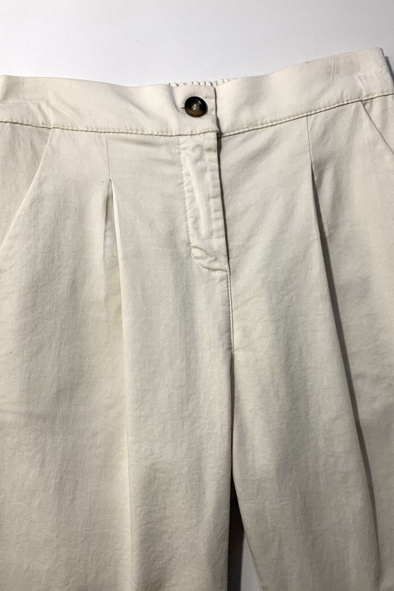 Бежевые хлопковые брюки с комфортной посадкой Dixie