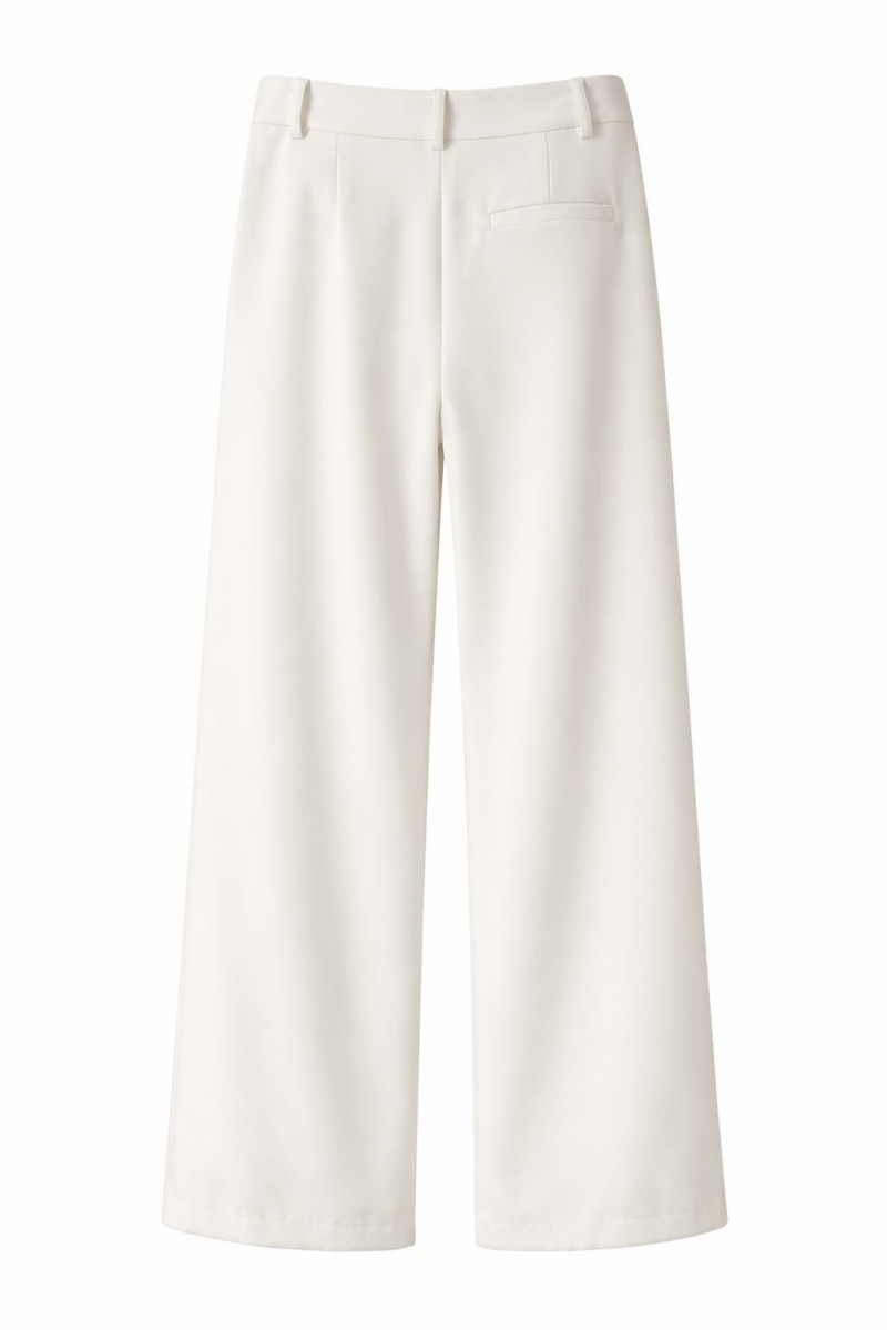 Белые брюки палаццо с карманами Joleen