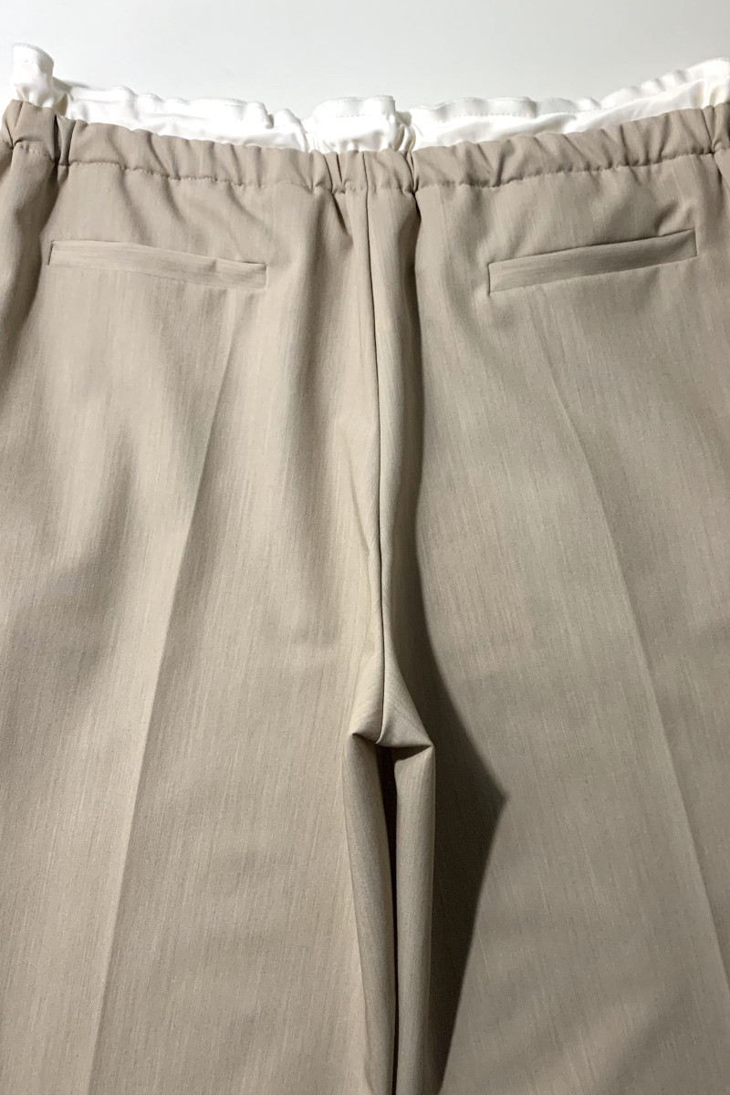 Бежевые брюки с белой вставкой на талии Dixie