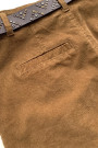 Брюки из микро вельвета карамельного цвета с поясом и удобной посадкой Dixie