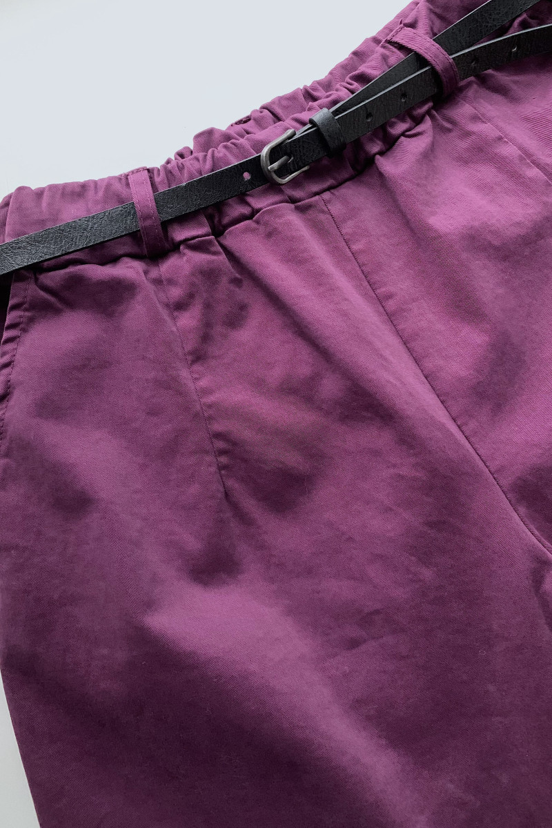 Брюки из хлопка с эластаном с поясом в комплекте Dixie