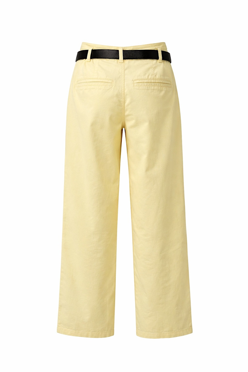 Жёлтые хлопковые брюки с карманами Dixie