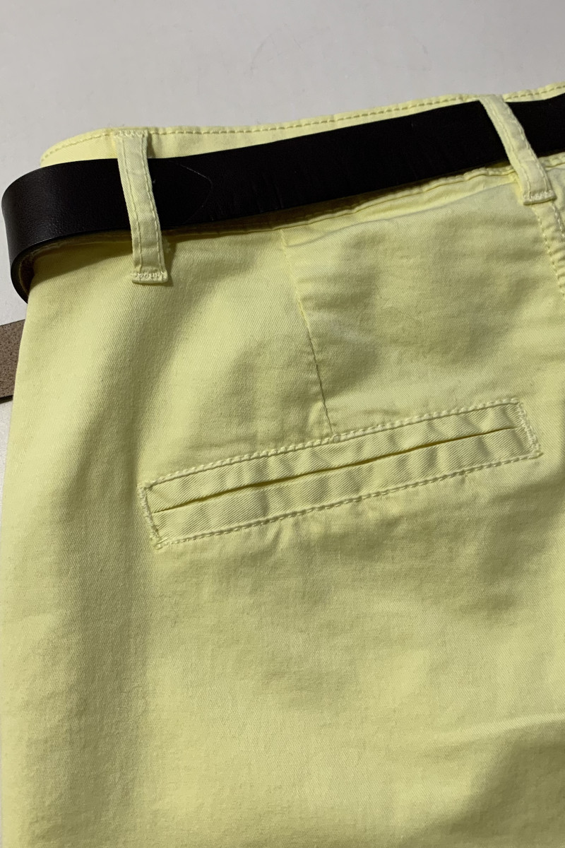 Жёлтые хлопковые брюки с карманами Dixie