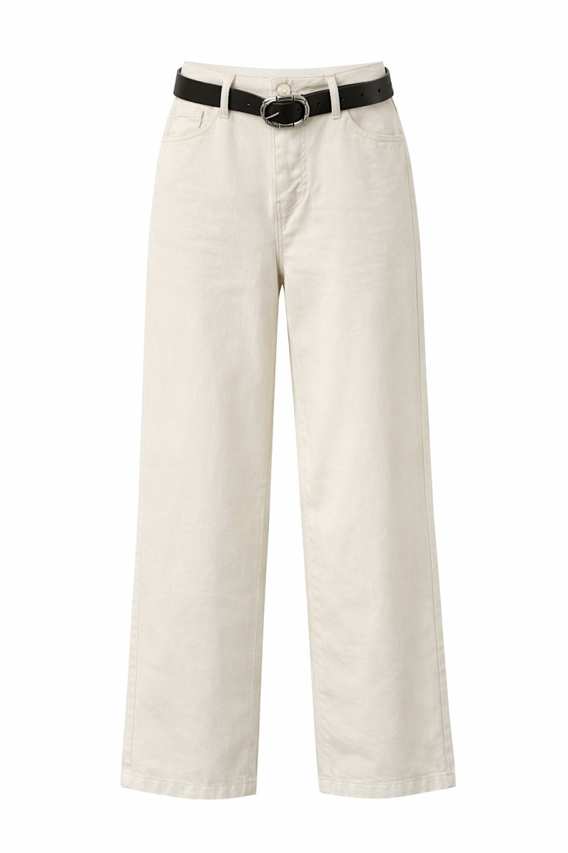 Бежевые хлопковые брюки с карманами Dixie