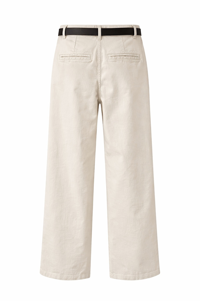 Бежевые хлопковые брюки с карманами Dixie