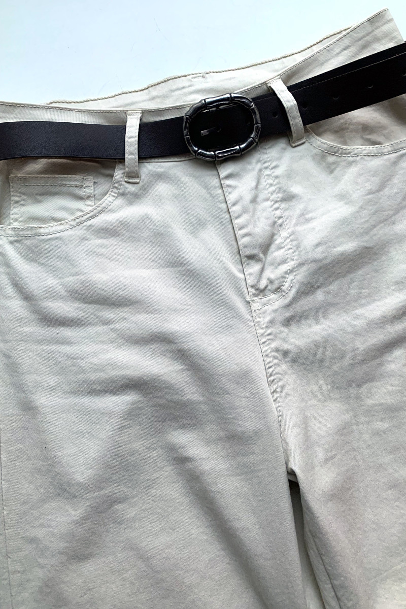 Бежевые хлопковые брюки с карманами Dixie