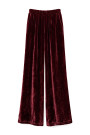 Бордовые бархатные брюки с эластичным поясом Dixie