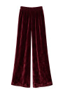 Бордовые бархатные брюки с эластичным поясом Dixie