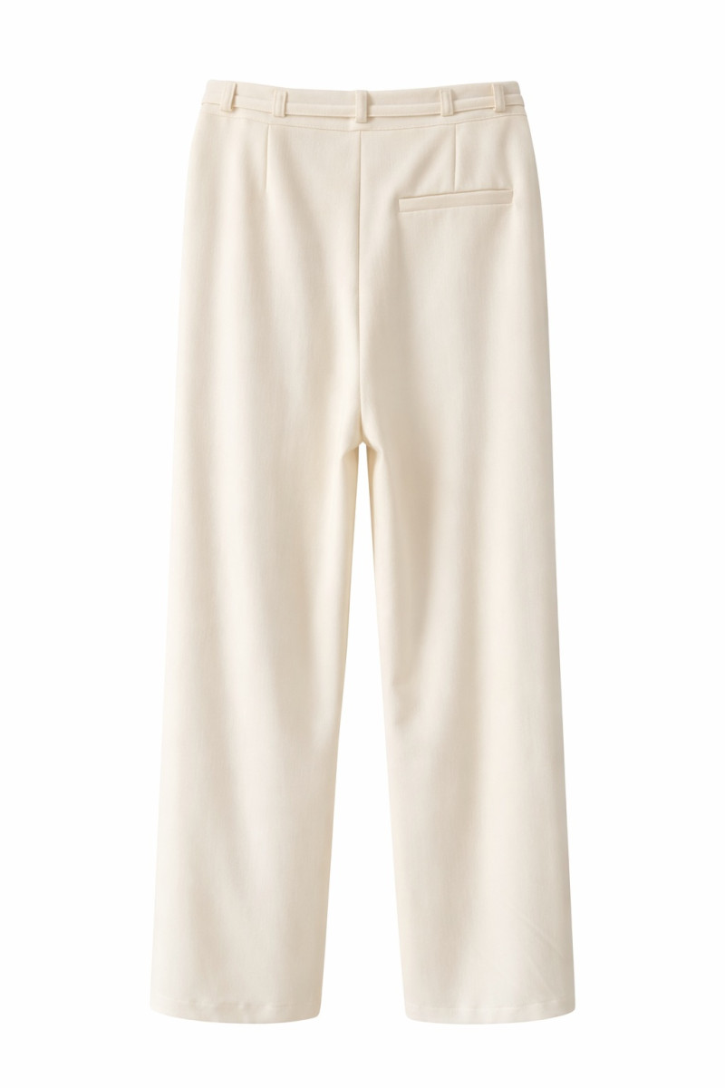 Брюки из вискозы молочного цвета с карманами Dixie