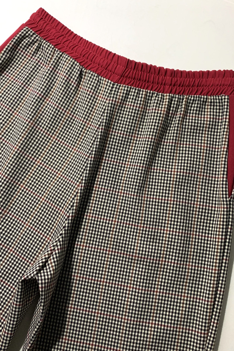 Брюки в клетку с эластичным поясом и карманами Imperial