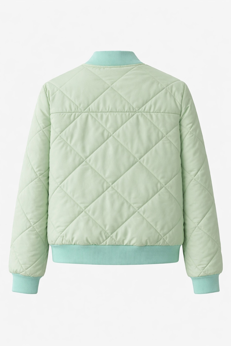 Стёганый бомбер лайкового цвета Dixie 