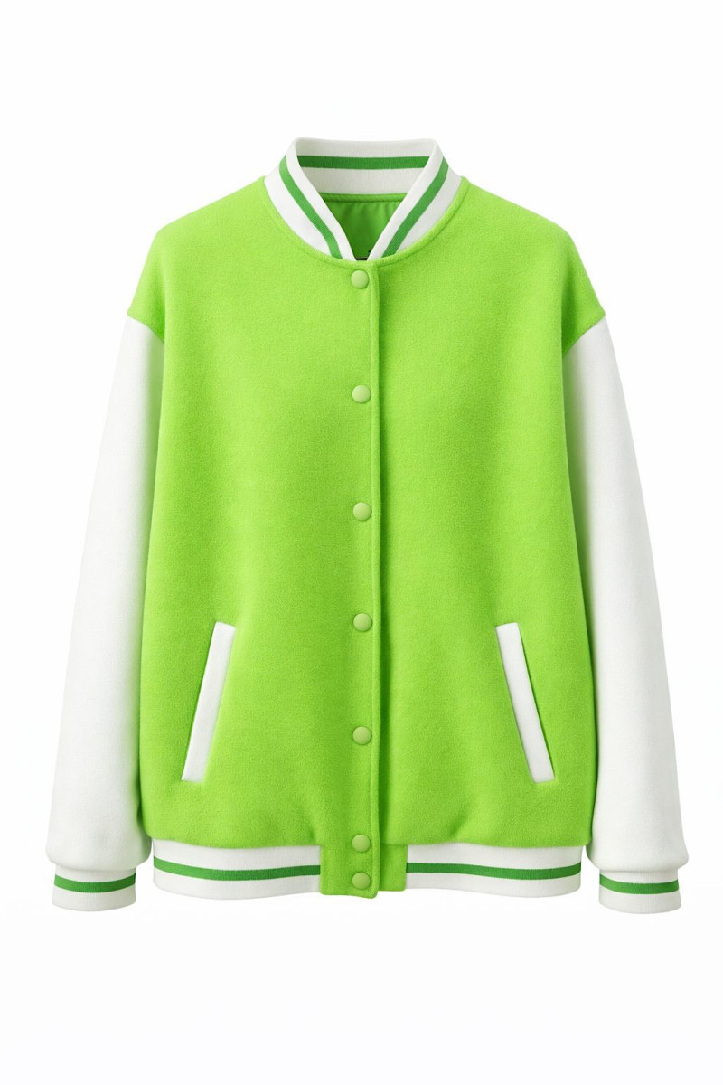 Зелёный бомбер в varsity‑стиле Joleen
