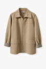 Бежевая хлопковая куртка прямого кроя Dixie