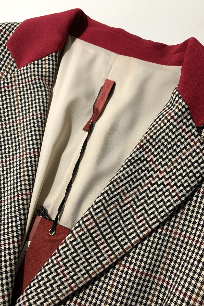 Пиджак в клетку с красными акцентами Imperial