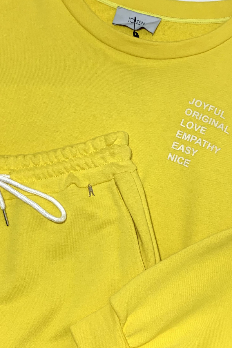 Хлопковый костюм в ярко‑жёлтом оттенке Joleen