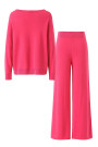 Трикотажный розовый костюм из шерсти и вискозы Joleen