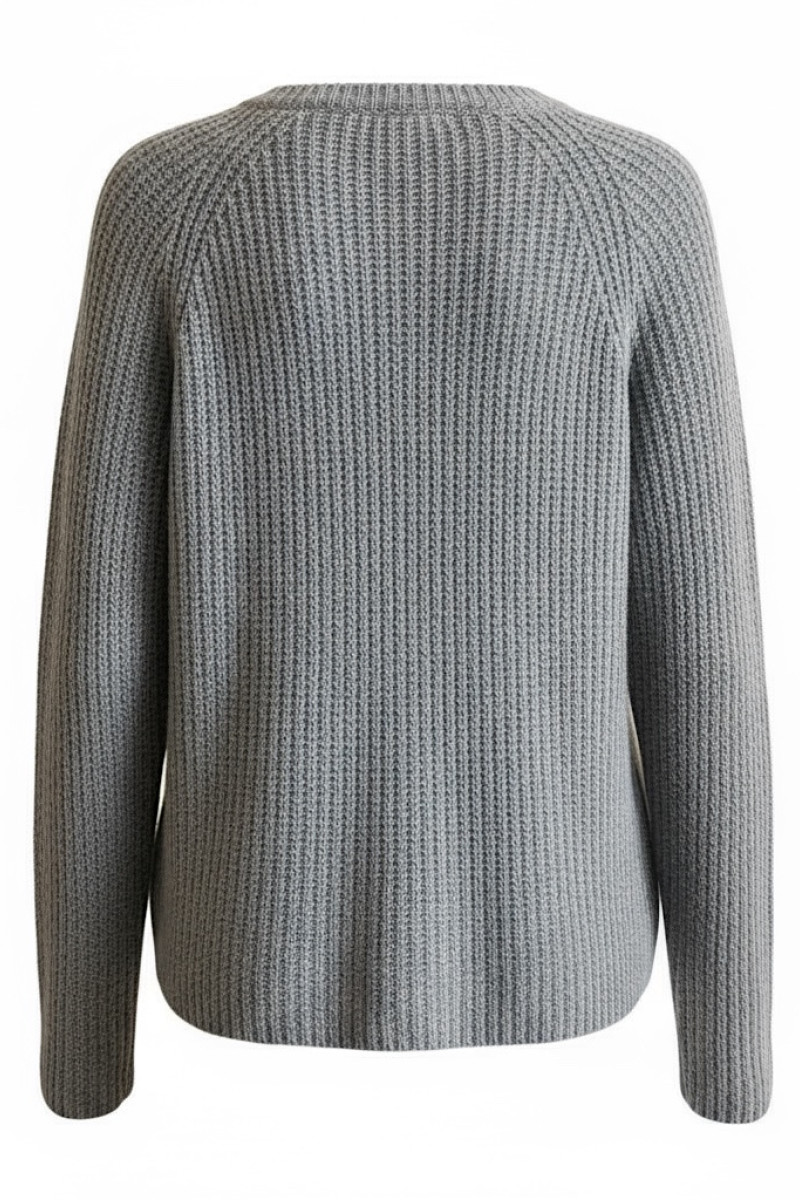 Женский серый тёплый свитер с шерстью ламы и вискозой итальянского бренда Motel