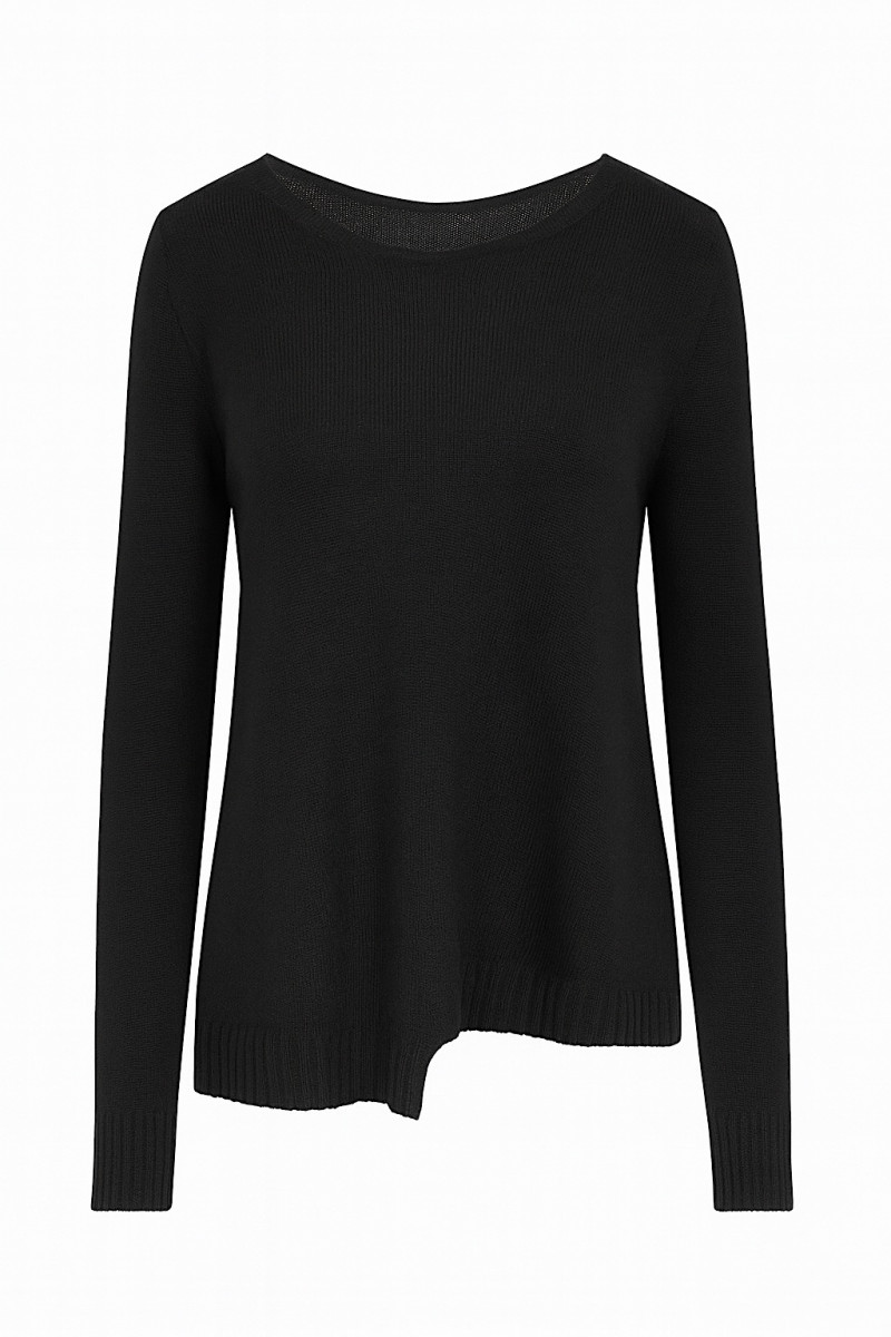 Чёрный свитер с шерсти, кашемира і вискозы 