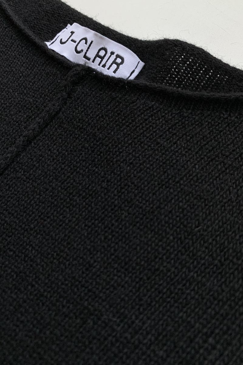 Чёрный свитер с шерсти, кашемира і вискозы 