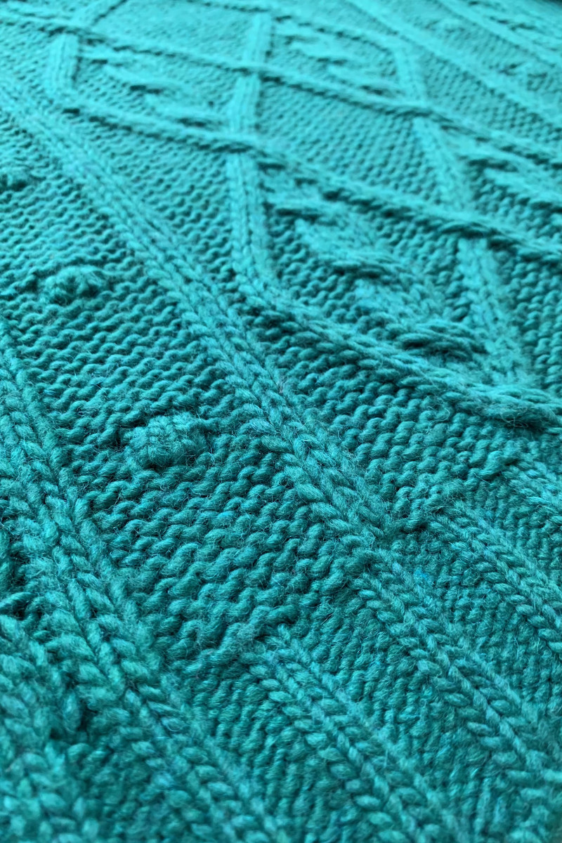 Вязаный свитер с объемным плетением итальянского бренда  Dixie