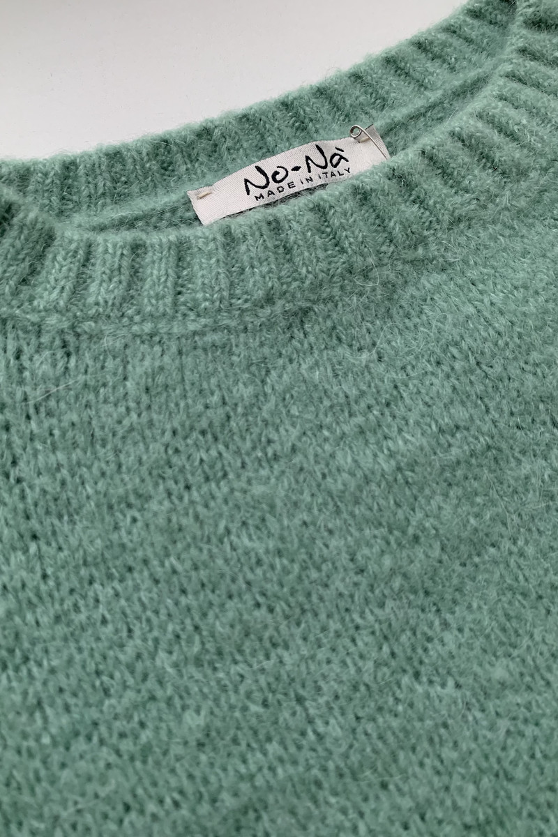 Свитер из мохера и шерсти ланы итальянского бренда No-Na