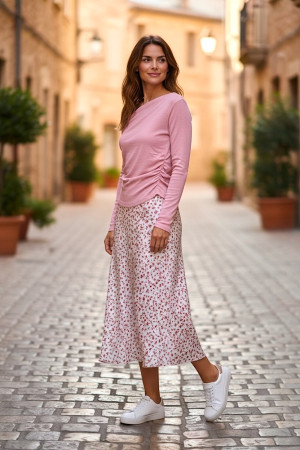 Юбка миди из вискозы с цветочным принтом Dixie