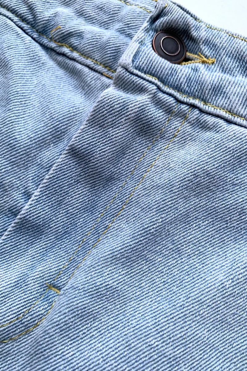 Джинсовая мини‑юбка из хлопка нежно голубая Dixie