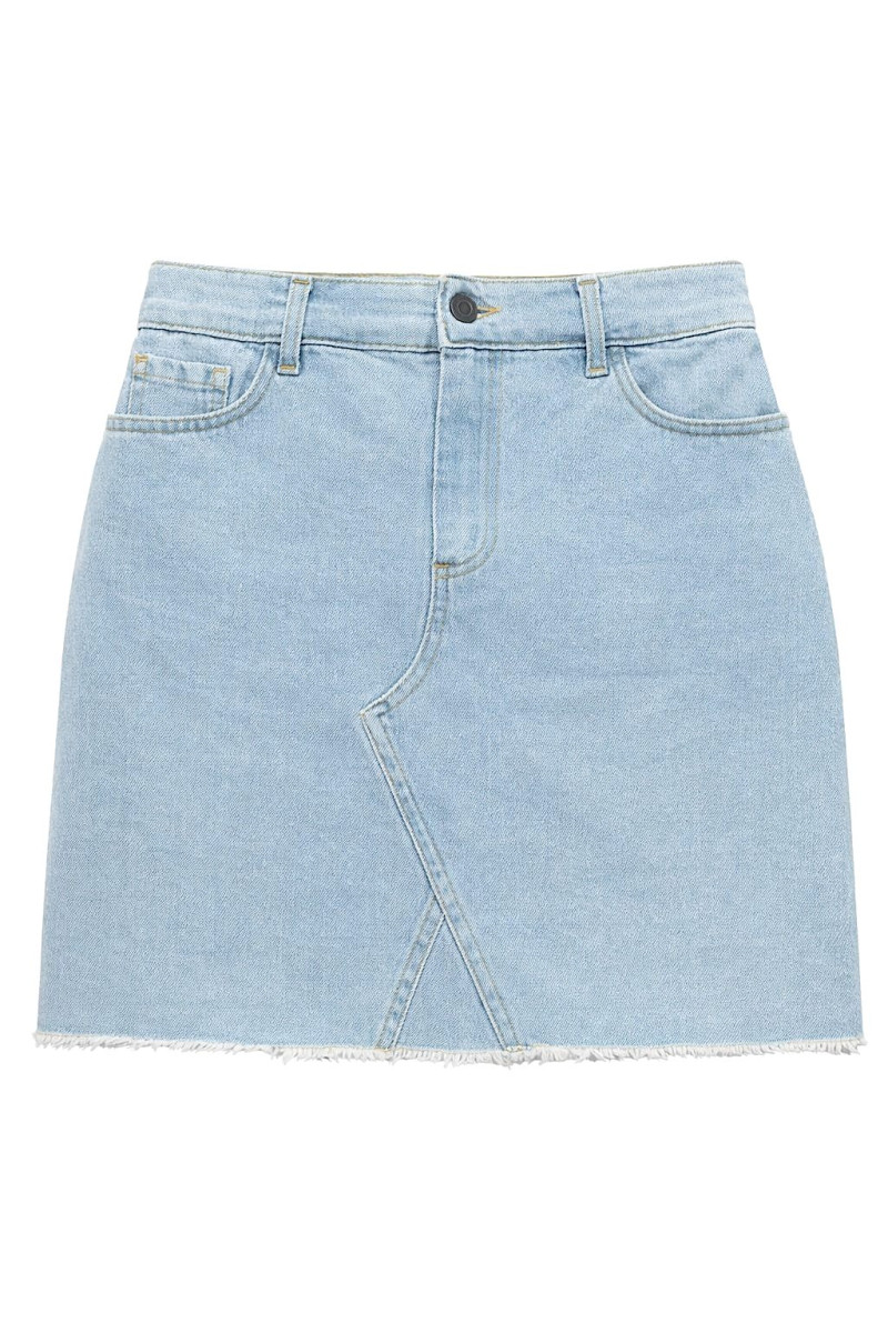 Джинсовая мини‑юбка из хлопка нежно голубая Dixie