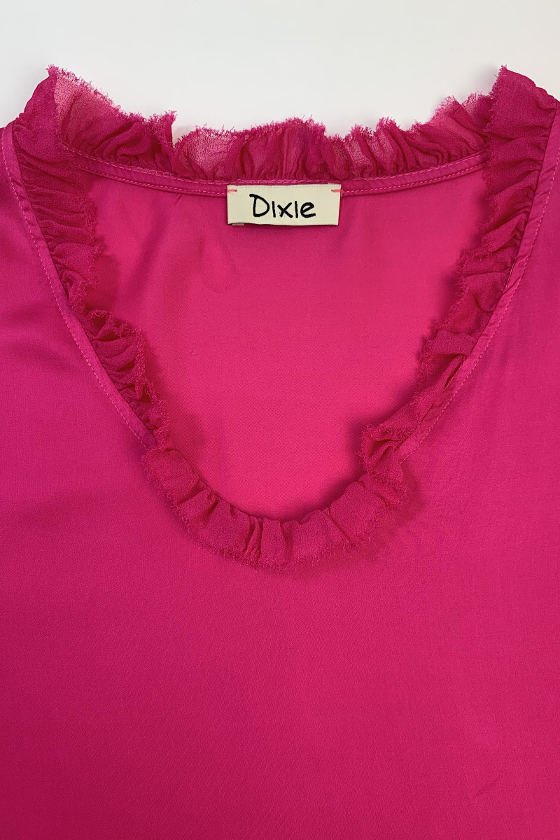 Блуза Dixie з віскози кольору фуксія 