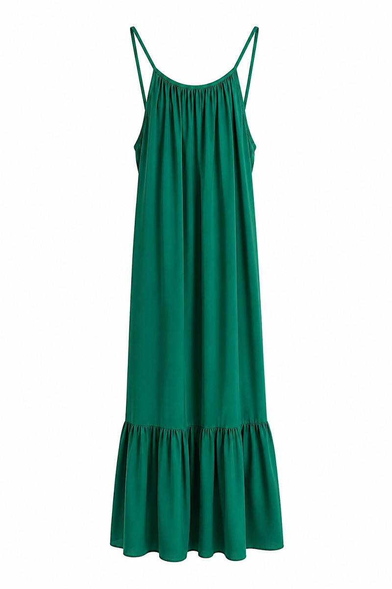 Сукня максі з віскози у смарагдовому відтінку Dixie