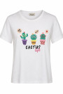 Футболка Dixie из хлопка белого цвета с принтом "Cactus Life"